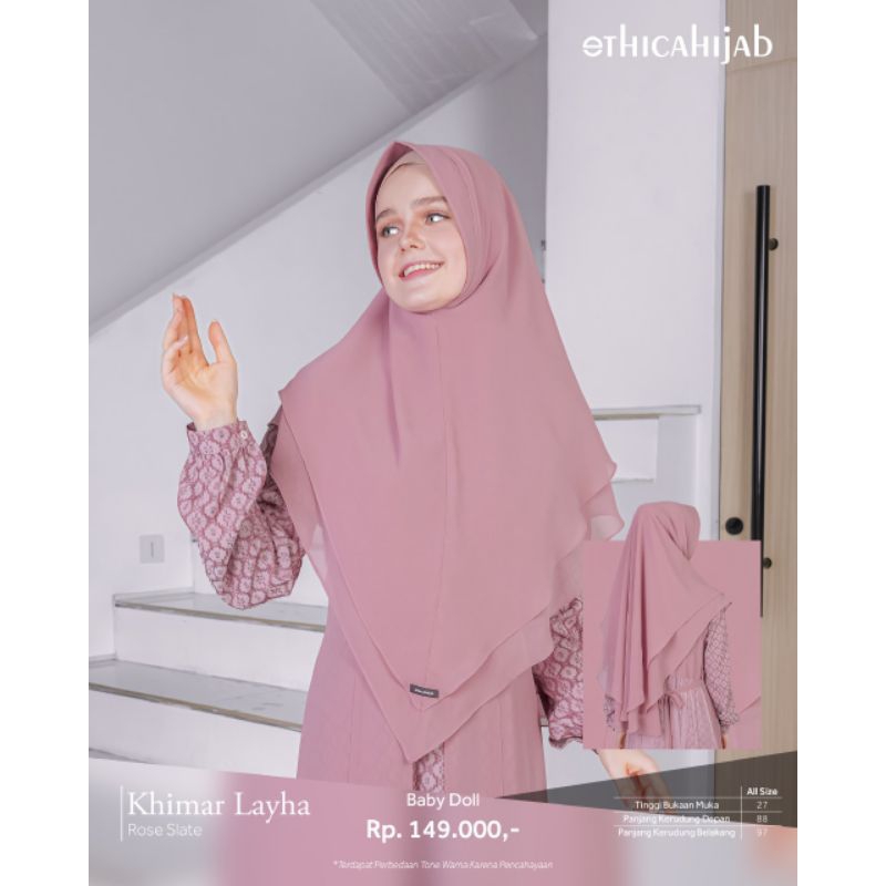 Sarimbit Keluarga 2023 Ethica Elfa 277 Rose Slate (Gamis Kagumi 278, Koko Kahfi 284, Gamis Anak Kagumi Kids 135, Koko Anak Kahfi Kids 201)