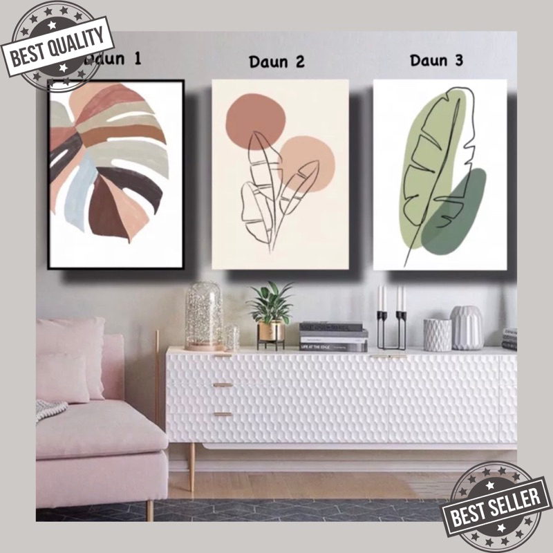 HIASAN DINDING KAMAR - RUMAH / MOTIF DAUN