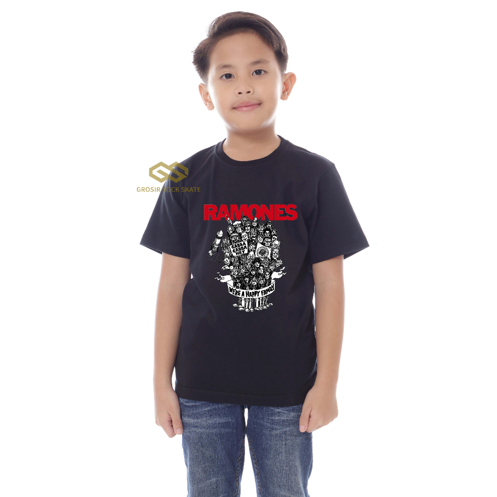 KAOS BAND ANAK/ KAOS KATUN MUSIK RAMONES USIA 1-12 TAHUN