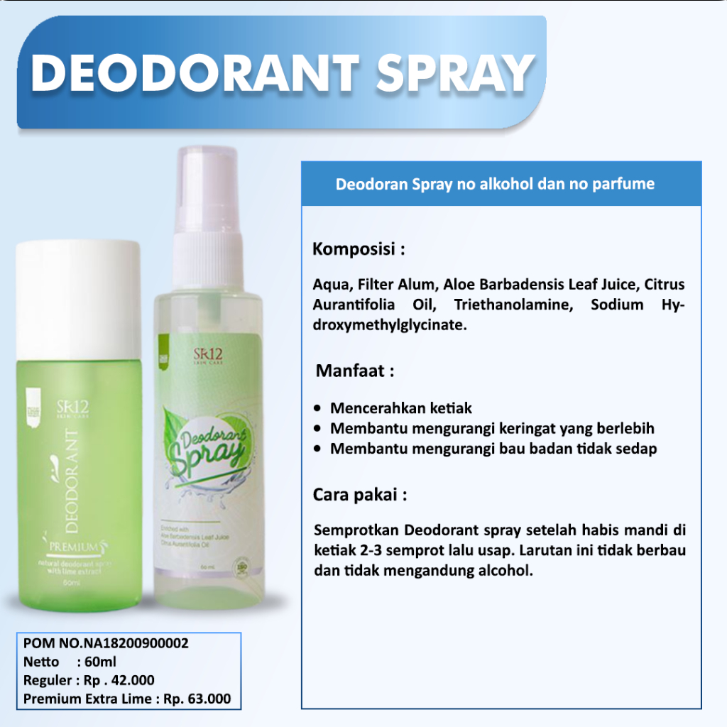 FLASH SALE!!! DEODORANT SR12 / MENCERAHKAN KETIAK / ATASI BAU BADAN / ATASI BAU KAKI / HELM / Deodorant original / premium / berkualitas / terlaris / termurah / bagus / bpom / saudagarsr12