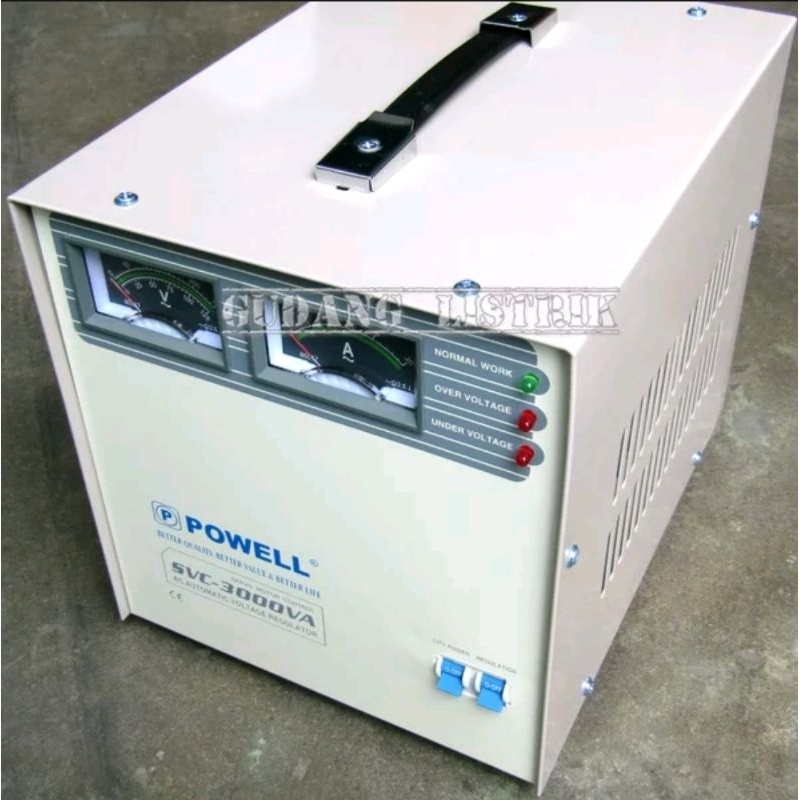 Stabilizer Listrik Powell 3000 Watt Stavol SVC-3000VA Penstabil Tegangan PLN