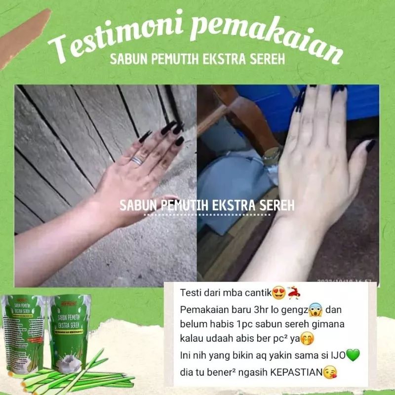 Sabun pemutih exstra sereh original 100%