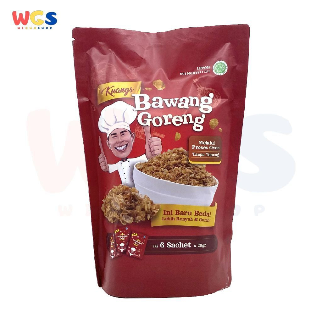 Kuangs Bawang Goreng Oven Bawang Goreng Kriuk Sehat Halal 120g - 6x20g