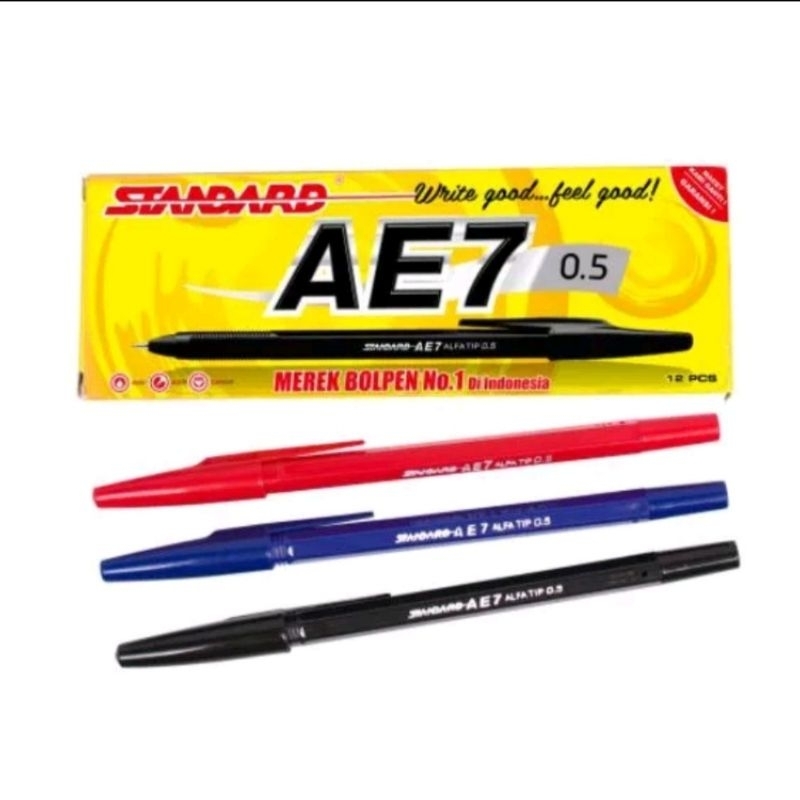 

12 Pcs Pulpen Standard AE7 / Pen Bolpon Standart AE7