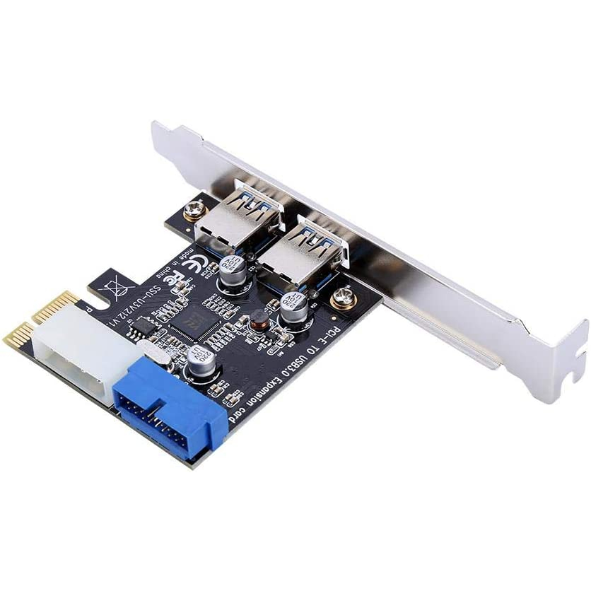 PCIE USB 3.0 2Port with Header Front Panel PCI-E X1 Card