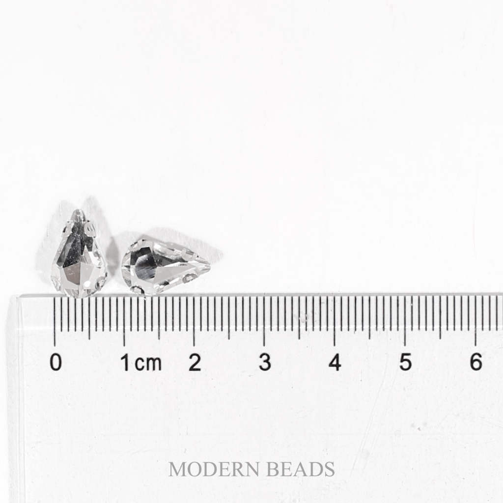 [LUSIN] Diamond Cangkang / Permata Cangkang Tetes 8x13mm AB / Pelangi Grade A Kaca 12 pcs (lusin)