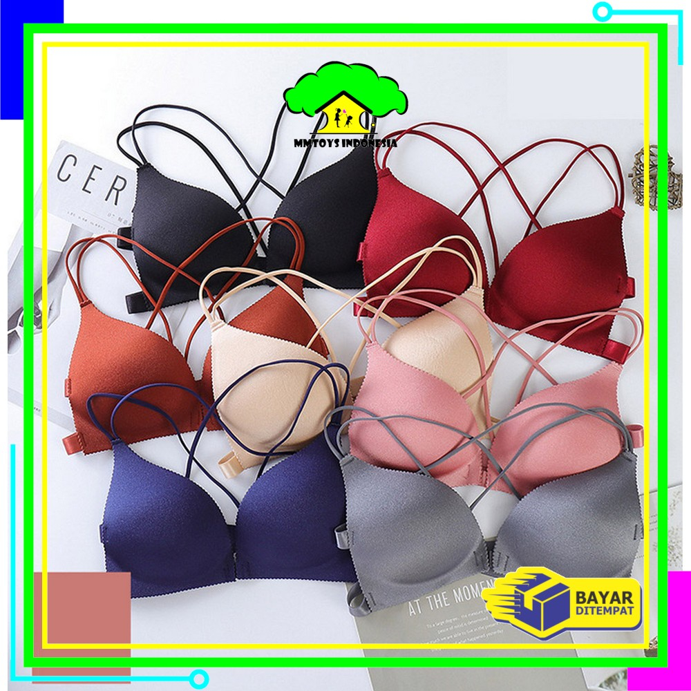 JT - TK008 Bra wanita Model Seamless Tanpa Kawat Kode 004 Seamless Gaya Korea untuk Wanita