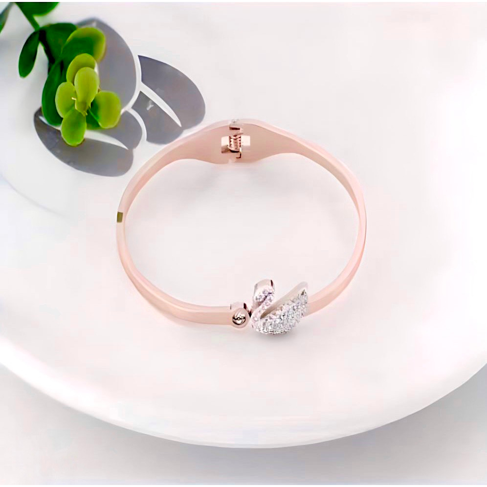Gelang Swarovski Permata l Diamond Swan Swarovski l Gelang Wanita l Gelang Elegan l Gelang Bermerk
