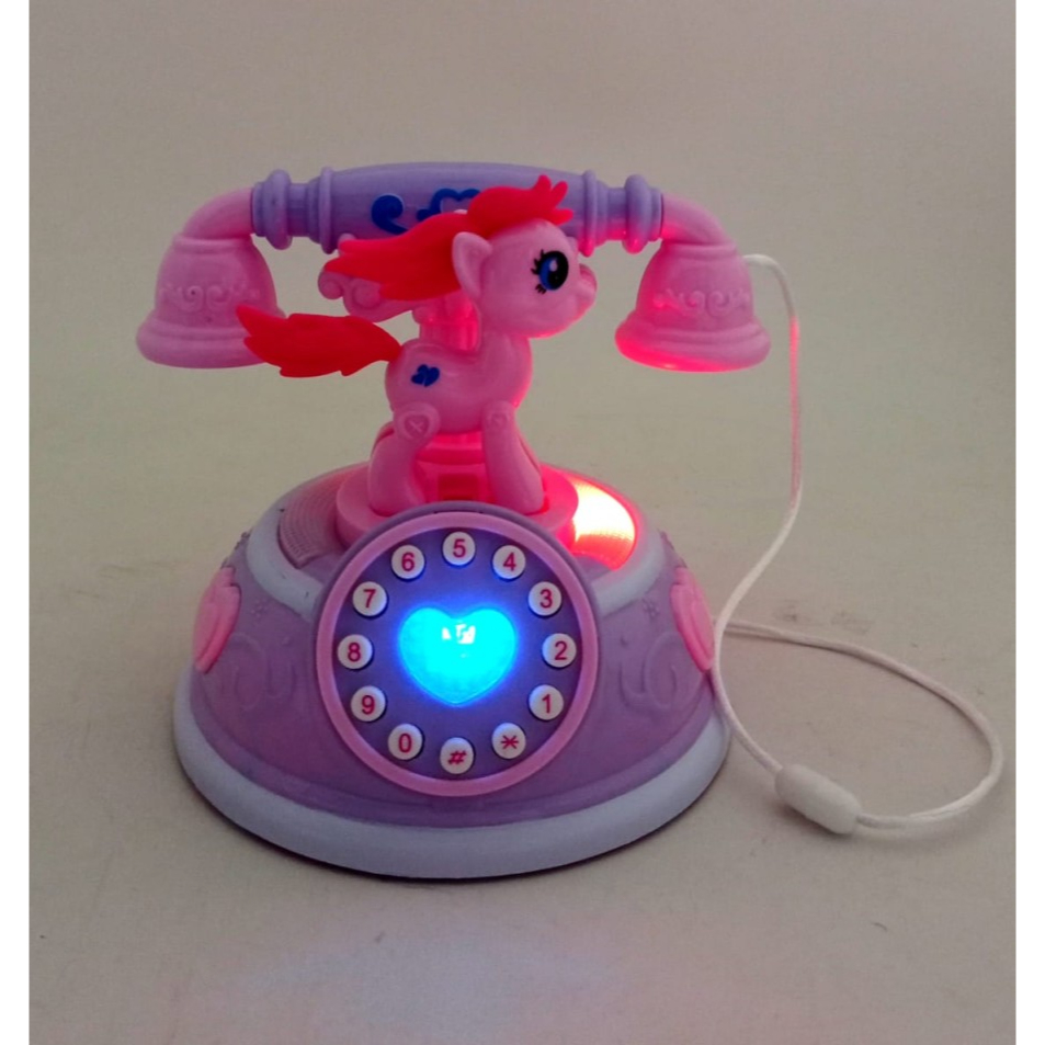 Mainan Anak Telpon Telephone Pony Musik Lampu