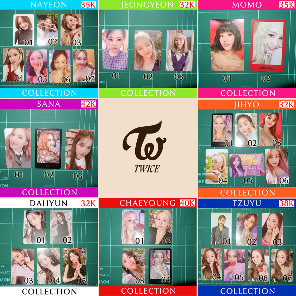 TWICE OFFICIAL PC COLLECTION (NAYEON/JEONGYEON/MOMO/SANA/JIHYO/DAHYUN/CHAEYOUNG/TZUYU) PHOTOCARD