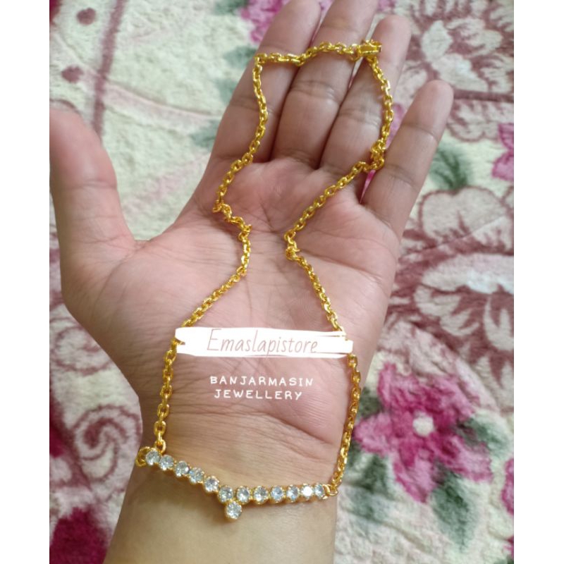 Kalung Belitung Permata Aur*l Lapis Emas 999 Banjar