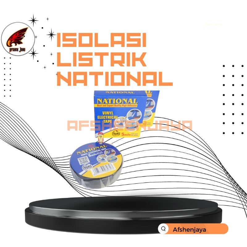 

⭐AJ⭐ Isolasi Kabel Listrik National 18 M 12 mm Super Hemat / Solasi Nasional National / Lakban Listrik / Isolasi Listrik / Pengaman Pembungkus Kabel Listrik