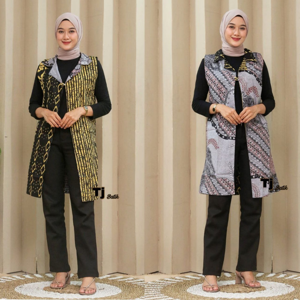 Outer Batik Model Bolak-Balik Kekinian All Size LD 100cm