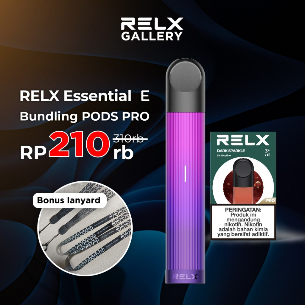 Relx Essential Bundling Neon Purple / Starter Pack Siap Pakai