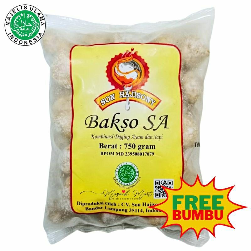 

Bakso Sony Lampung Asli Original Son Hajisony Rasa Sapi & Kombinasi Sapi Ayam (SA) FREE Bumbu Bakso Frozen