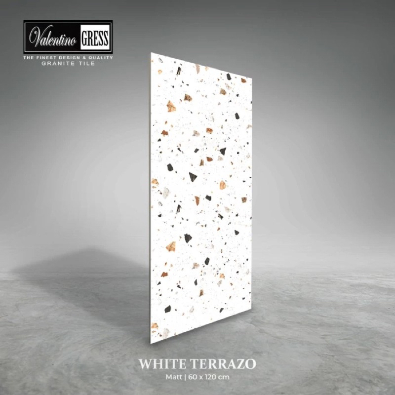 Granit Valentino gress 60x120cm White Terazzo