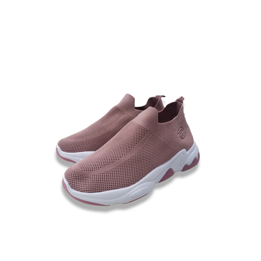 WM-1C001 SEPATU SNEAKERS FASHION SPORT CASUAL OLAHRAGA TERBARU STYLE 'S' SOLE FASHION KOMBINASI WANITA PRIA BAHAN RAJUT SLIP ON BEST QUALITY REAL PICT