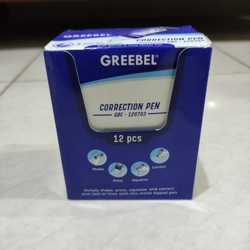 

[I PACK=12PCS] GREEBEL Correction Pen GBC 120703 / Tipex Cair