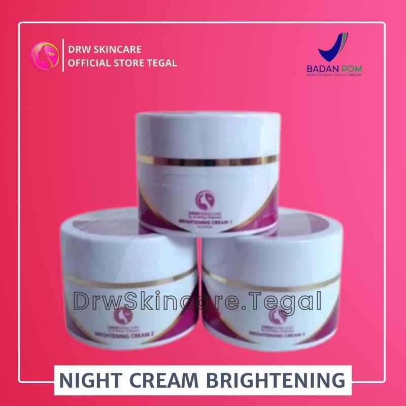 DRW NIGHT CREAM BRIGHTENING / CREAM MALAM DRW SKINCARE 100 % BPOM