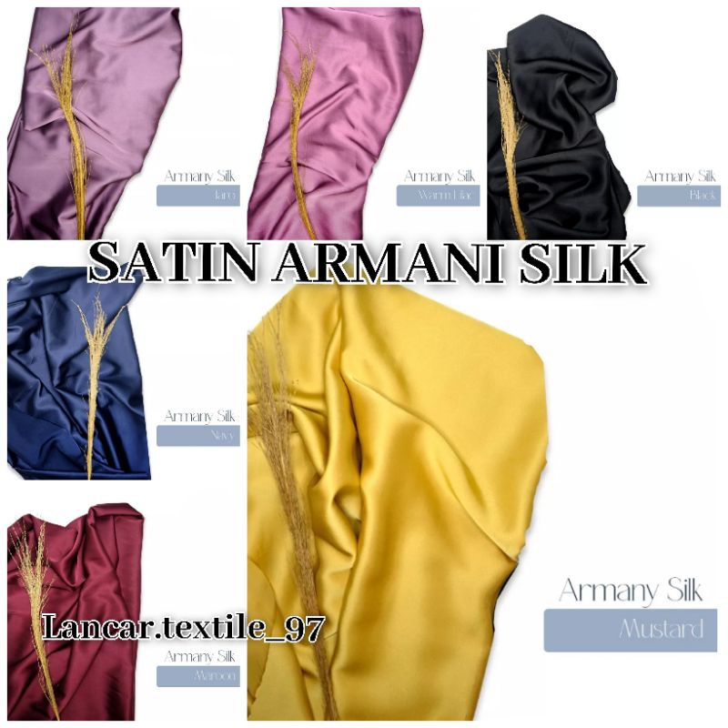 Kain satin Armani silk premium/Satin armani silk/kain satin armani silk  import/armani silk Original