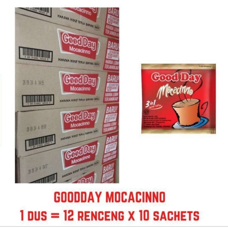 

XMASTER GOOD DAY MOCACINNO KOPI INSTAN 3 IN 1 (120 SACHET/20G/KARTON)