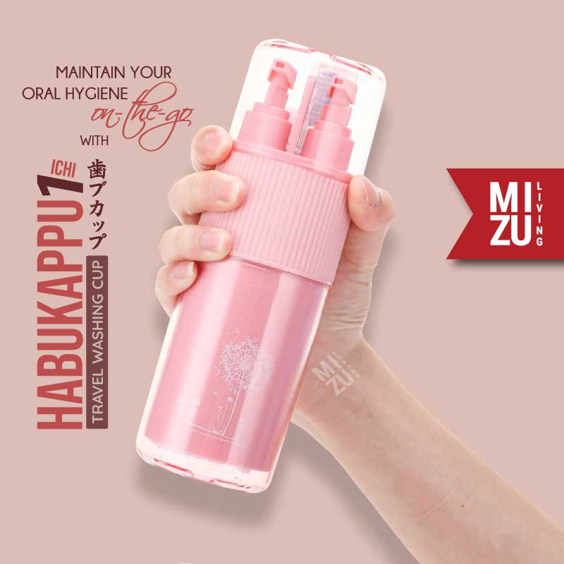 MIZU HABUKAPPU-ICHI Travel Washing Cup Tempat Sikat Gigi Portable Toothbrush Cup Sikat Gigi Outdoor Camping Oral Hygiene Toiletries Kit