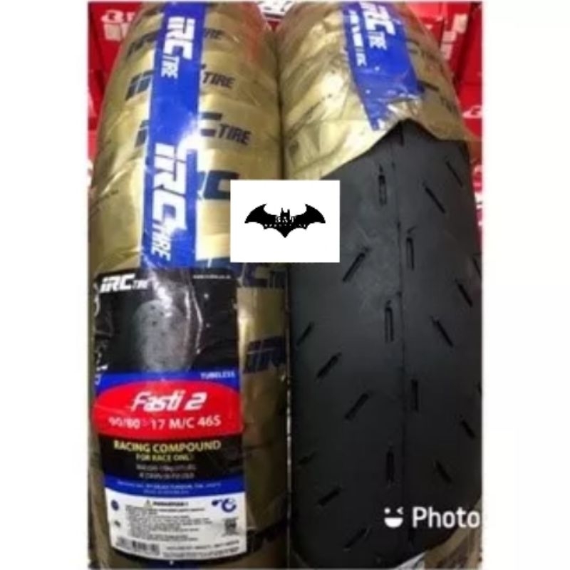 Ban Balap IRC Fasti 2 ukuran 90/80-17 (Softcompound) (Tubeless)