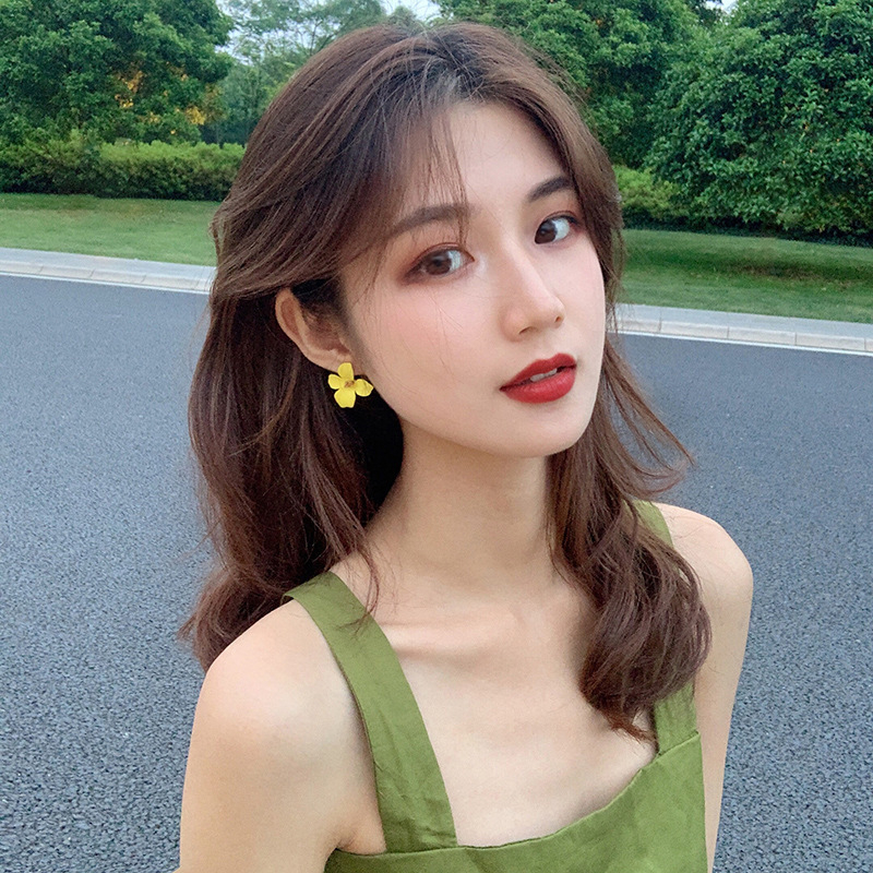 Anting Bunga Kelopak Tulip Colorful Model Korea Cantik Imut