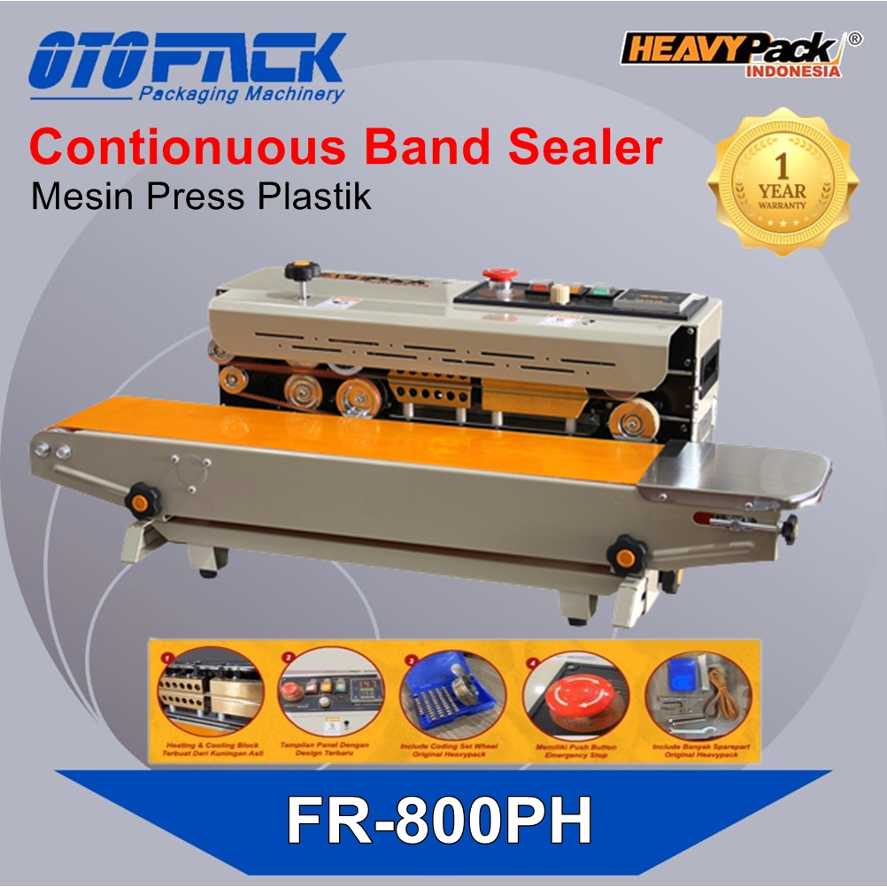 FR-800PH Continuous Band Sealer Mesin Press Segel Plastik FR800 Seaming