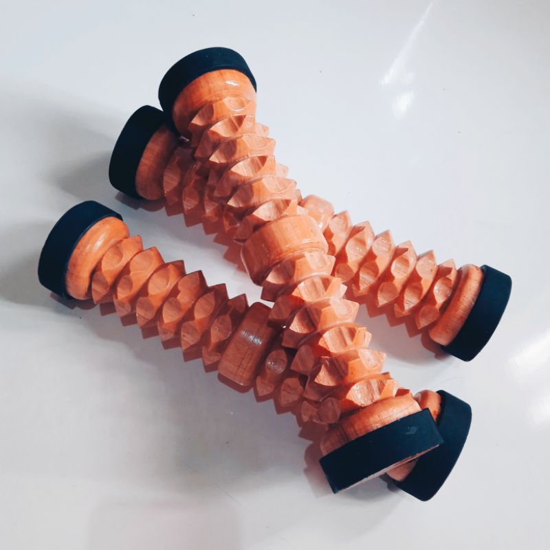 alat pijat terapi telapak kaki satu roll tradisional kayu