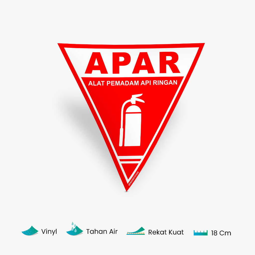 

STIKER APAR ALAT PEMADAM API RINGAN BAHAN VINYL TAHAN AIR REKAT KUAT