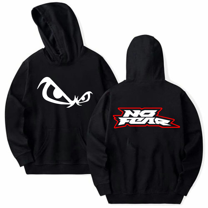 Hoodie Zipper Jaket No Fear Eye Logo Series Unisex Cotton Fleece