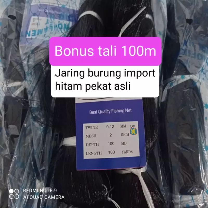 Jaring burung kecil jaring burung kutilang emprit  jaring panjang 100 yds   jaring burung impor