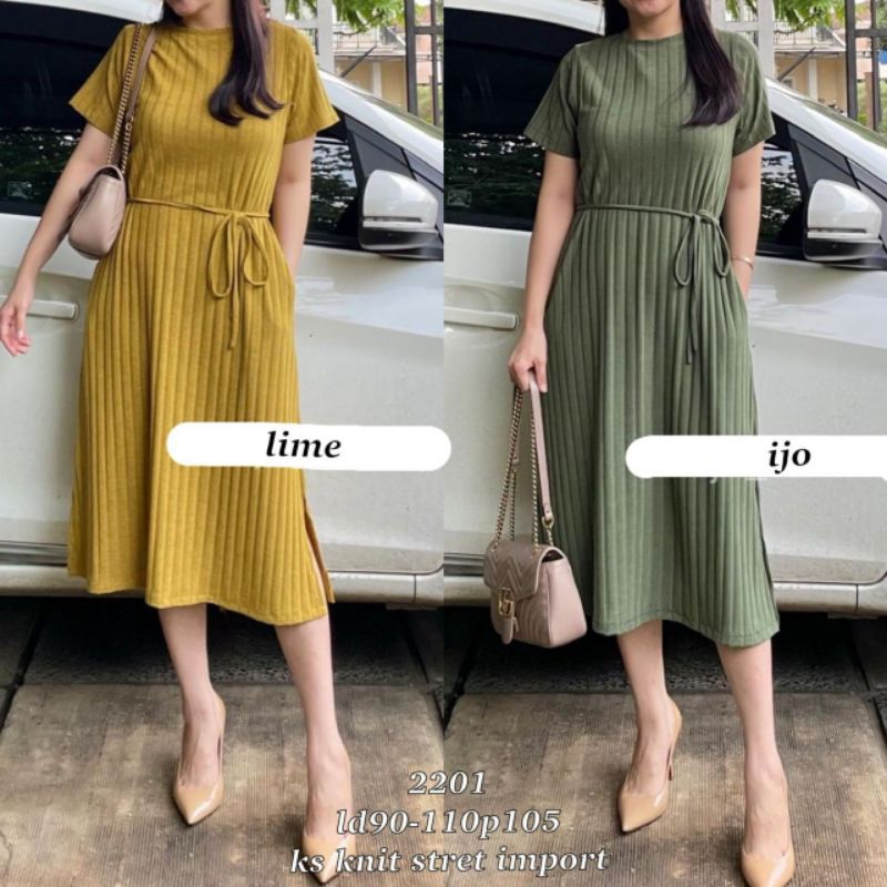2201 Dress ks knit stret import