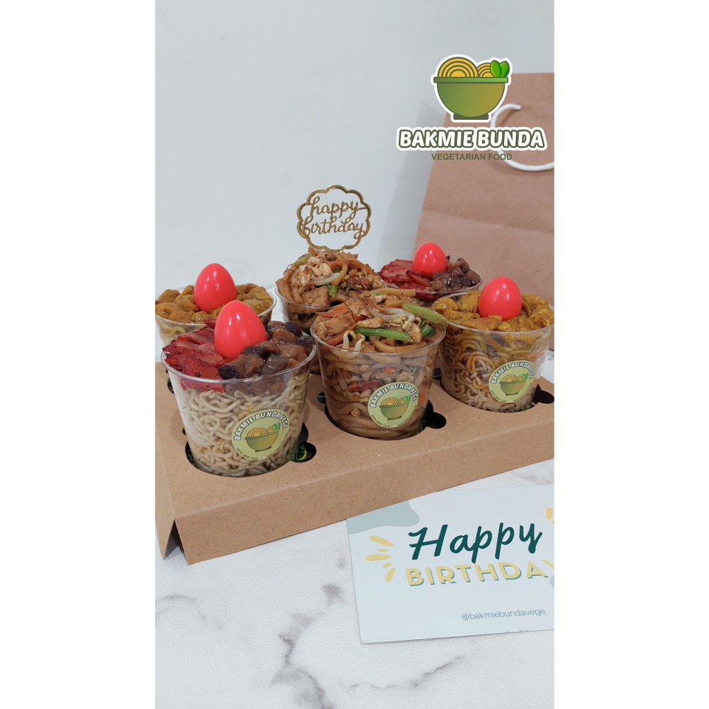 

KUE MIE GELAS VEGAN VEGETARIAN CUP NOODLE CAKE