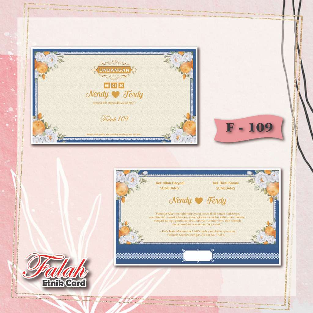 Blangko Undangan Pernikahan Falah  109 | vistakertas