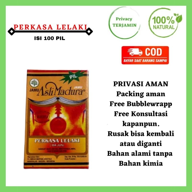 Obat Pil Jamu Kuat Herbal Perkasa Le Laki Tahan Lama Asli Madura 100pil