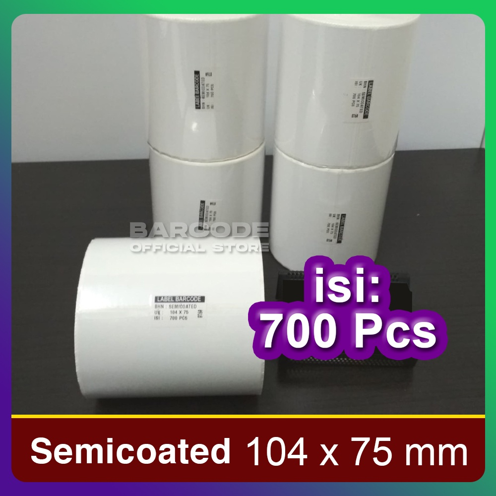 

Label Stiker Semicoat 104x75mm / 104 x 75 / 104x75 mm 1 Line (1 Slop)
