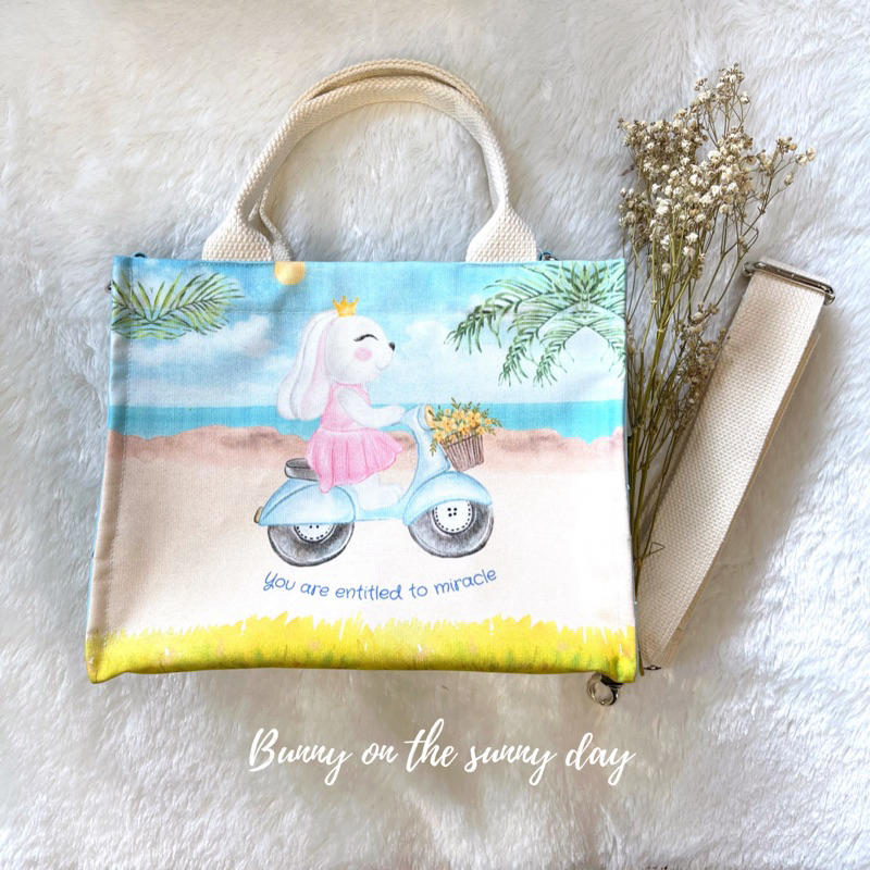Tas kanvas wanita / sling canvas bag / tas selempang wanita / Bunny LYLIA DOODWEAR