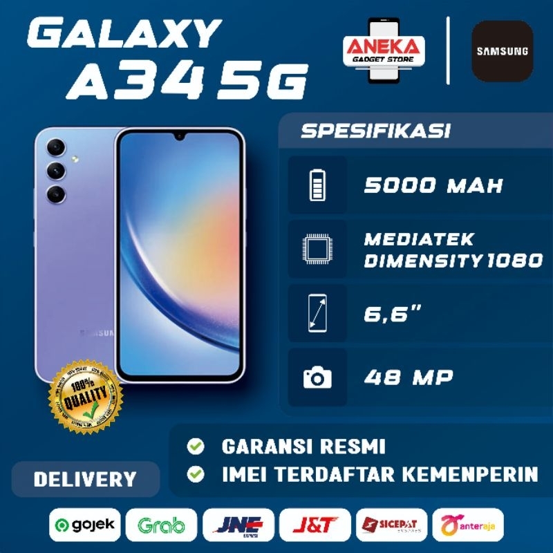 Samsung A34 5G 8GB/256GB Garansi Resmi SEIN