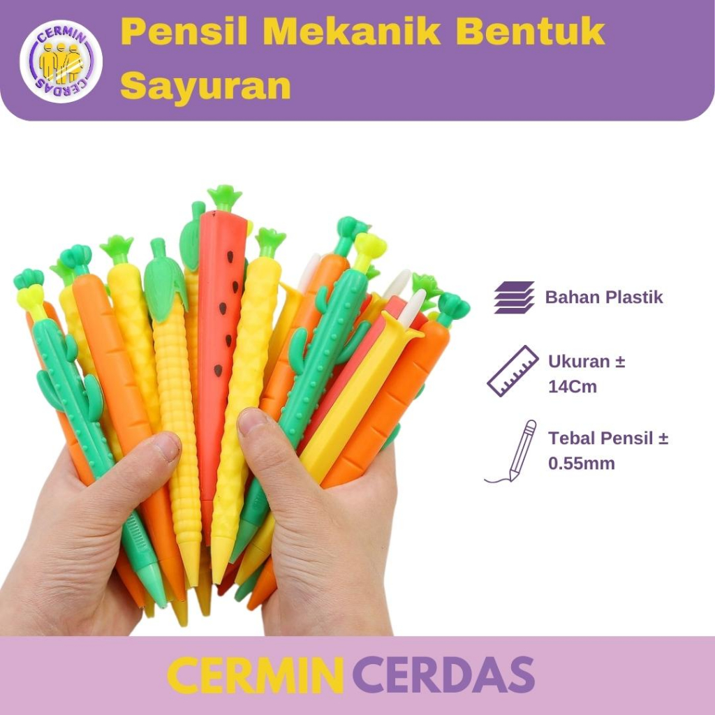 

Pensil Mekanik Bentuk Sayuran Mechanical Pencil Alat Tulis Sekolah