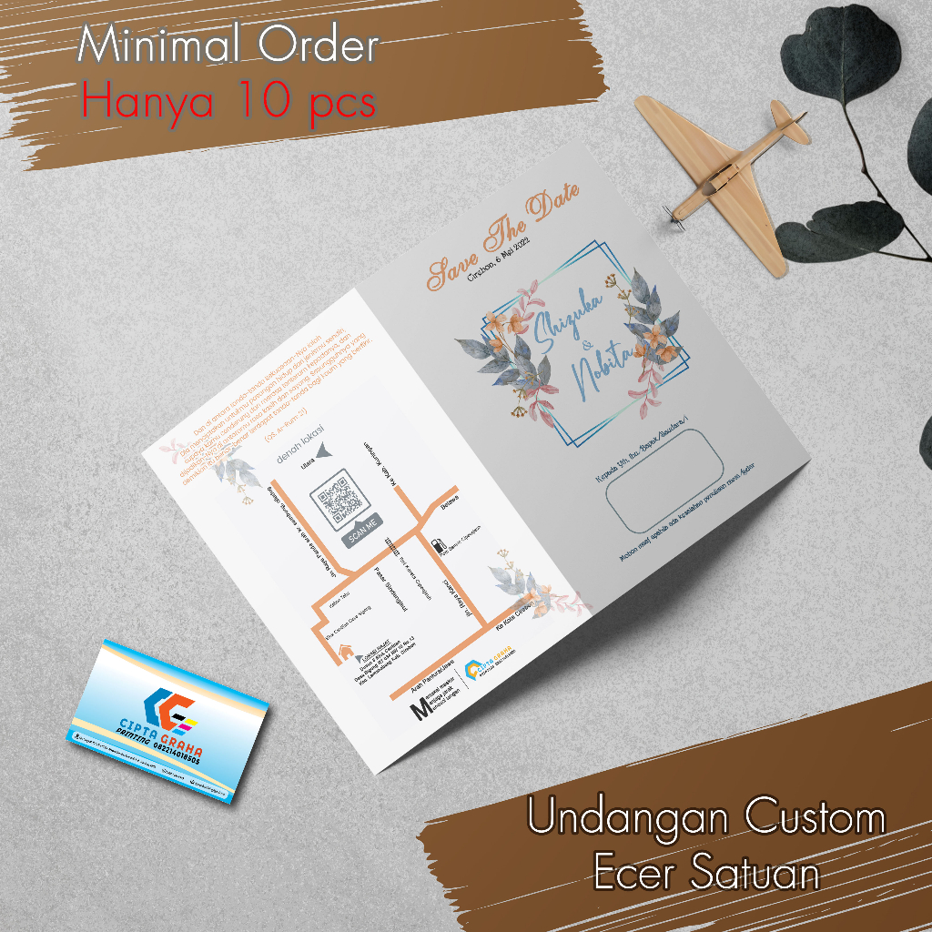 Undangan pernikahan custom minimal order 10 pcs Seri FL 06-10