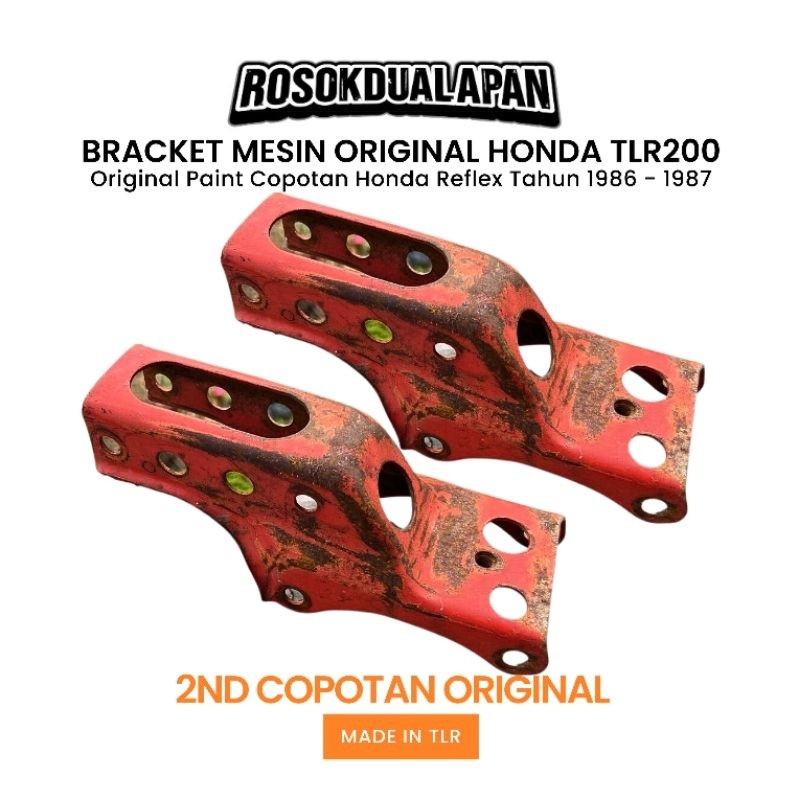 Bracket Pangkon Dudukan Mesin Copotan Honda TLR 200 Tahun 1986 - 1987 Second Original Layak Pakai