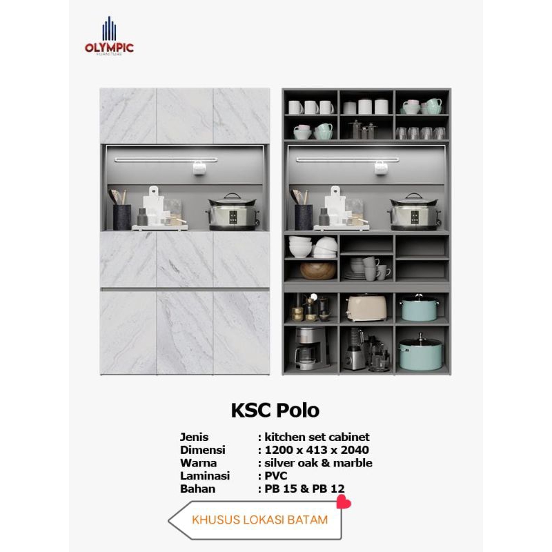 LEMARI KITCHEN SET CABINET / LEMARI DAPUR KSC POLO OLYMPIC