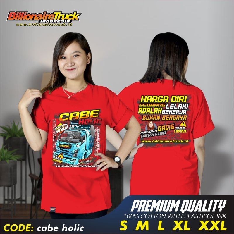 baju kaos truk cabe holic baju truk cabe balap rawit balap mafia peda kaos driver oleng dewasa pria 