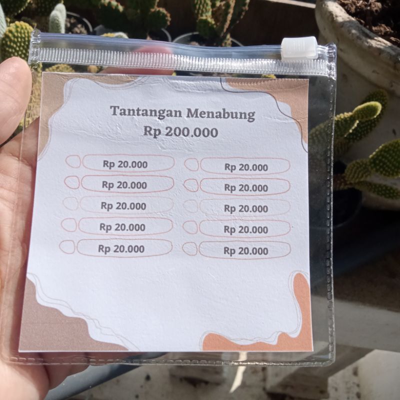 

Mini Tantangan menabung ziplock