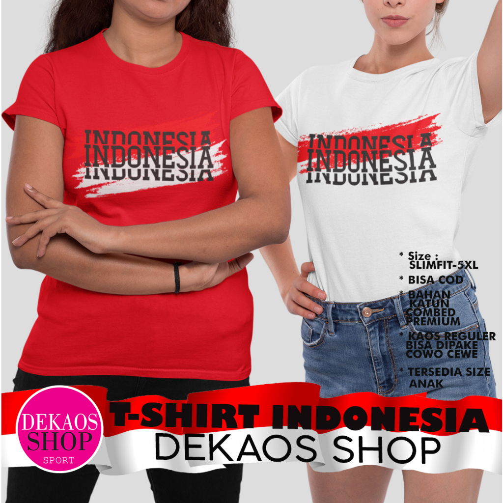 KAOS 17 AGUSTUS 2023 DEWASA / BAJU MERAH PUTIH AGUSTUSAN / KAOS MERAH PUTIH / KAOS KEMERDEKAAN INDON