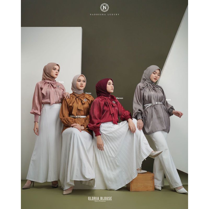 GLORIA BLOUSE BY NADHEERA LUXURY ORIGINAL/BLOUSE/TUNIK/ATASAN