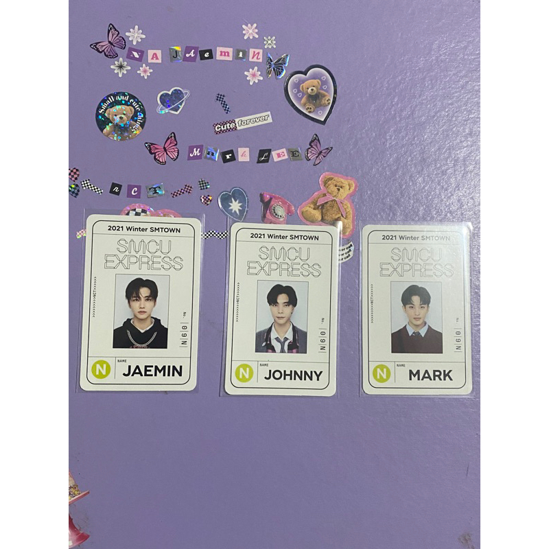 PHOTOCARD ID CARD SMCU JAEMIN,MARK,JOHNNY