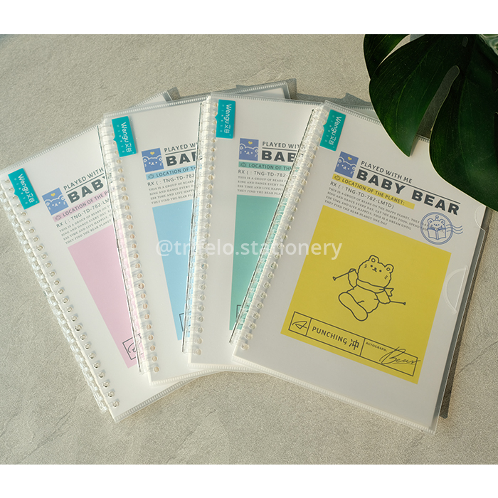 

Notebook Spiral B5 Cover Sampul Baby Bear Bergaris (XQHY-012)